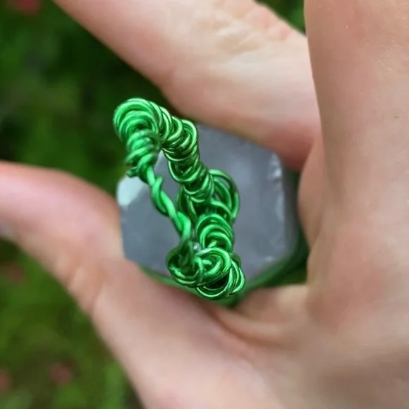 Wire Wrapped Clear Quartz Tower Pendant - Picture 5 of 8